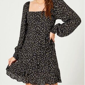 ARULA Black Flowers Floral Dress Size B 2x